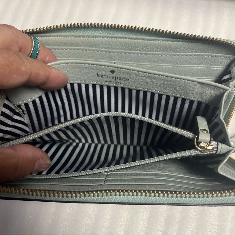 Kate Spade Light Blue Wallet Kate Spade Continental Zip around Long Wallets Blue